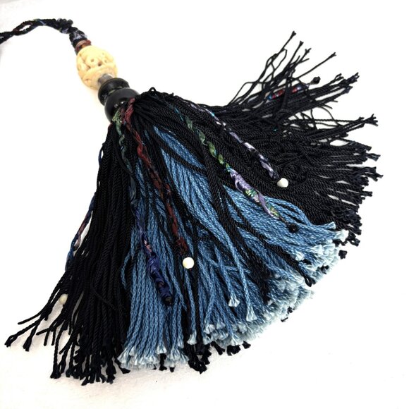 Handcrafted Beaded Curtain Tassel 14” NWT - Picture 4 of 11